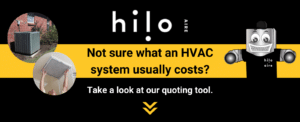 Banner featuring a quote from Hilo Aire, highlighting their commitment to fast, reliable HVAC services. The image emphasizes Hilo Aire’s dedication to providing accurate quotes, transparent pricing, and exceptional customer service for air conditioning and heating needs.