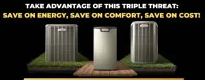 Hilo Aire banner showcasing HVAC services for homes and businesses, featuring a technician working on air conditioning and heating systems. The banner emphasizes fast, reliable repairs, quality indoor air, and commitment to customer and employee comfort and safety.